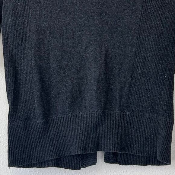 Vintage Mossimo cardigan knit short sleeve fitted Y2K pockets sweater gray S - Picture 10 of 14